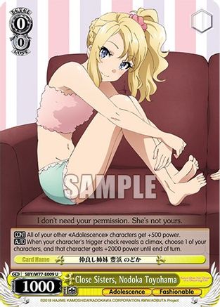 Close Sisters, Nodoka Toyohama (SBY/W77-E009 U) - Rascal Does Not Dream of a Dreaming Girl