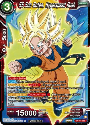 SS Son Goten, Hyperspeed Rush (Zenkai Series Tournament Pack Vol.1) (P-407) - Tournament Promotion Cards