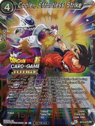 Cooler, Effortless Strike (Judge Pack Vol.12) (BT13-073) - Tournament Promotion Cards