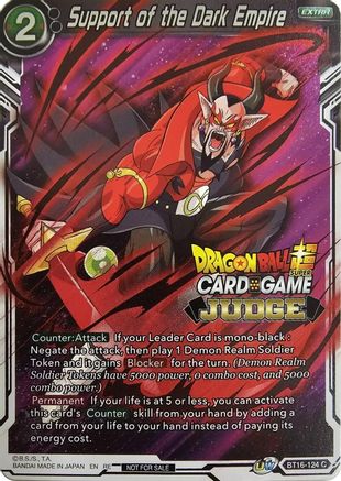 Support of the Dark Empire (Judge Pack Vol.12) (BT16-124) - Tournament Promotion Cards