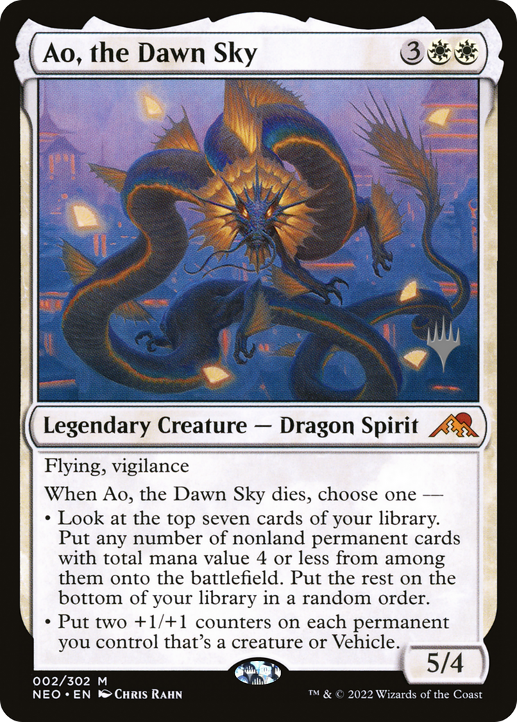 Ao, the Dawn Sky (PPNEO-002) - Kamigawa: Neon Dynasty Promos Foil