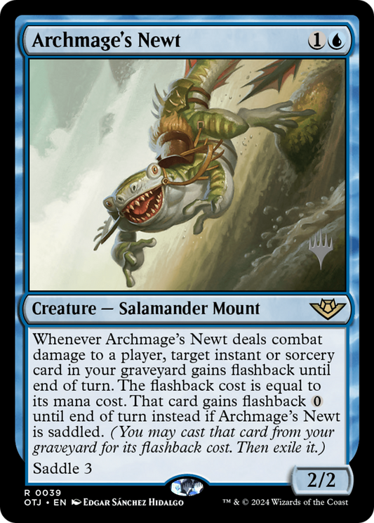 Archmage's Newt (PPOTJ-039) - Outlaws of Thunder Junction Promos