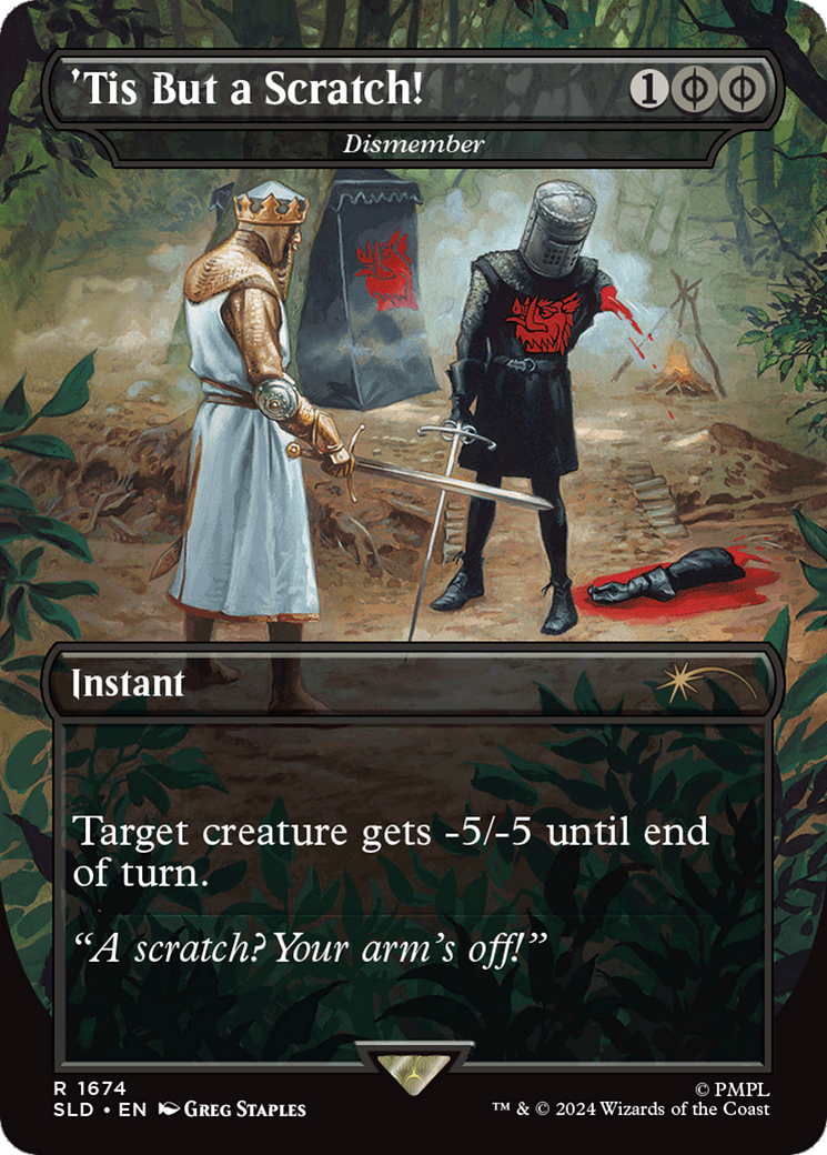 Dismember (SLD-1674) - Secret Lair Drop / 'Tis But a Scratch! (Borderless) Foil
