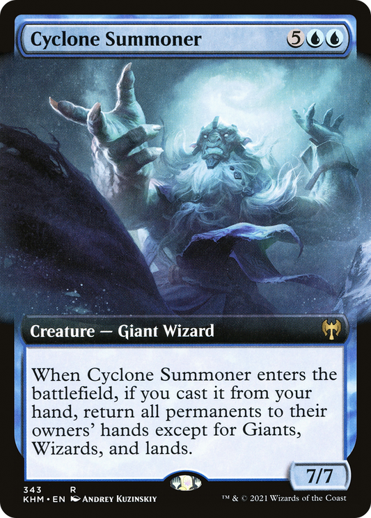 Cyclone Summoner (Extended Art) (KHM-343) - Kaldheim: (Extended Art) Foil