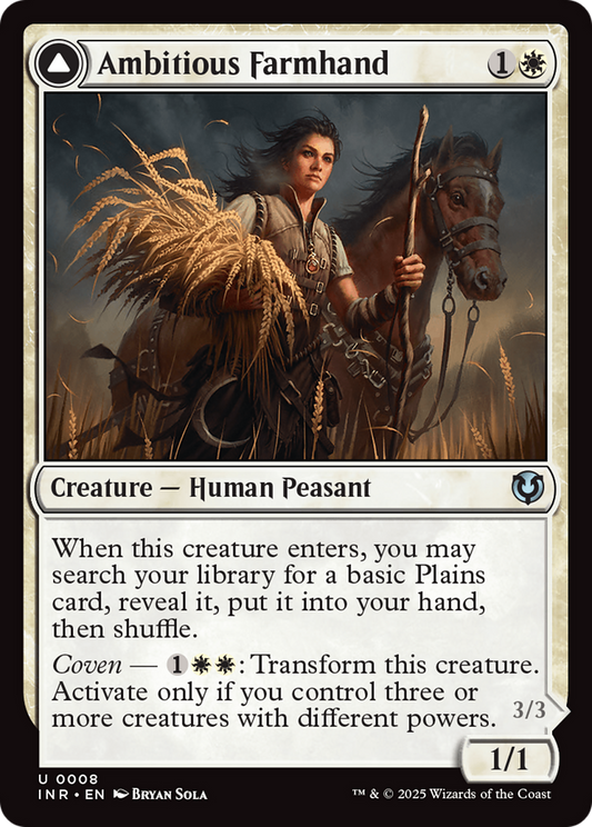 Ambitious Farmhand // Seasoned Cathar (INR-008) - Innistrad Remastered