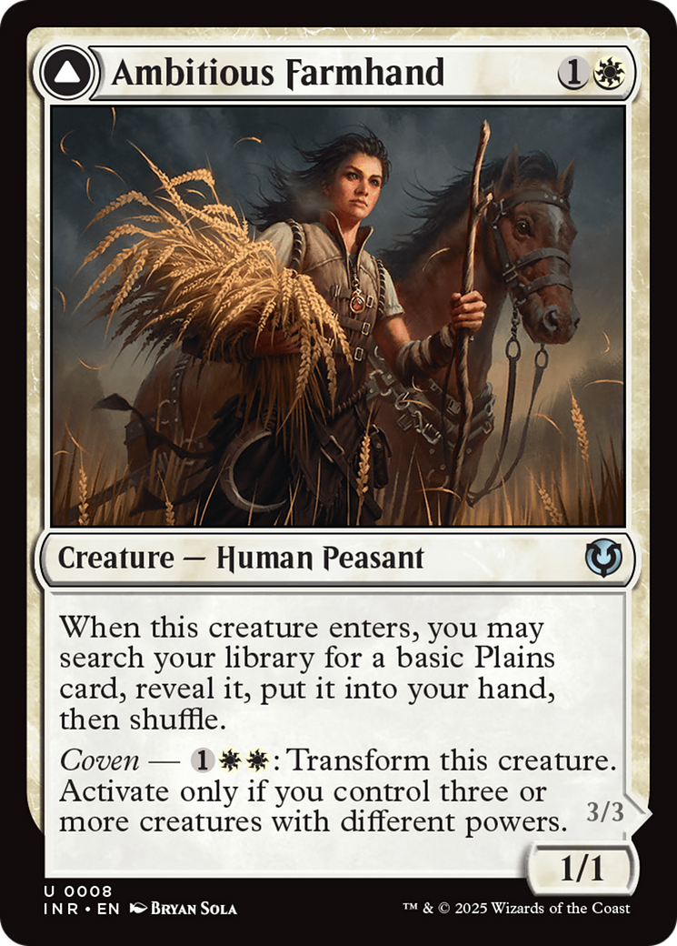 Ambitious Farmhand // Seasoned Cathar (INR-008) - Innistrad Remastered Foil