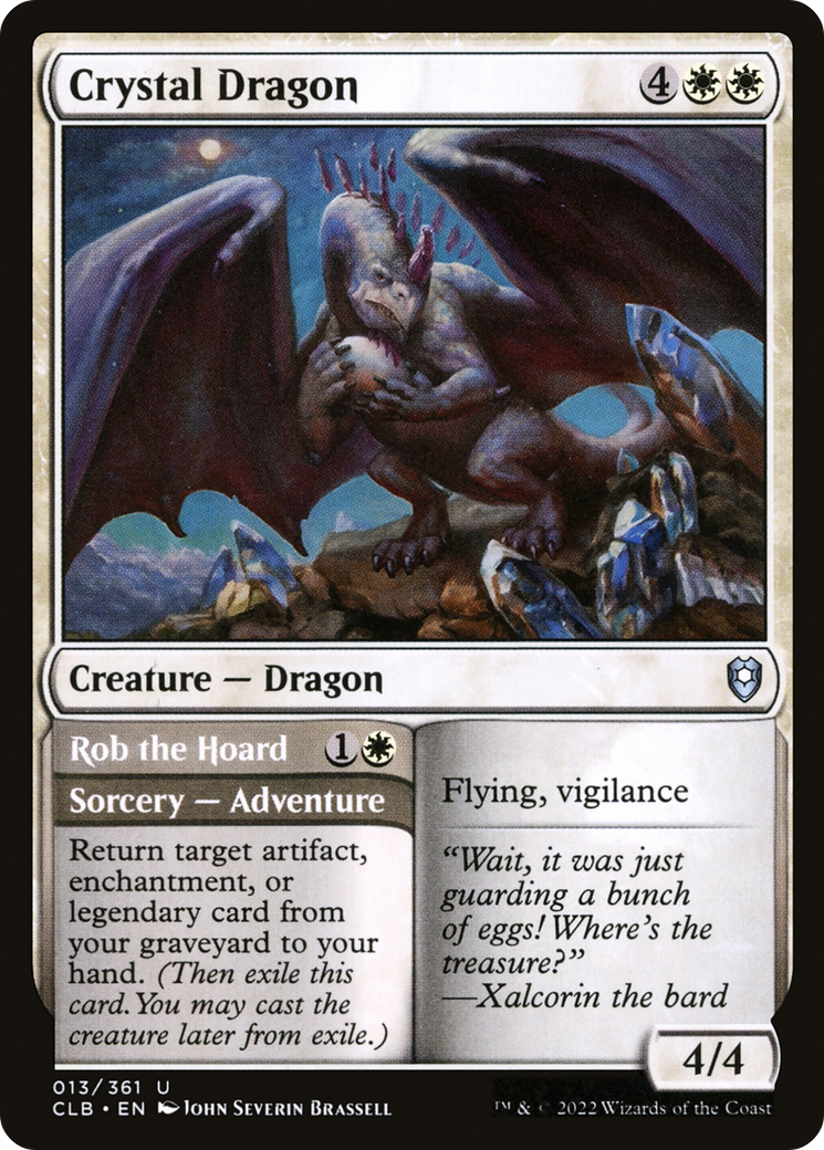 Crystal Dragon (CLB-013) - Commander Legends: Battle for Baldur's Gate Foil