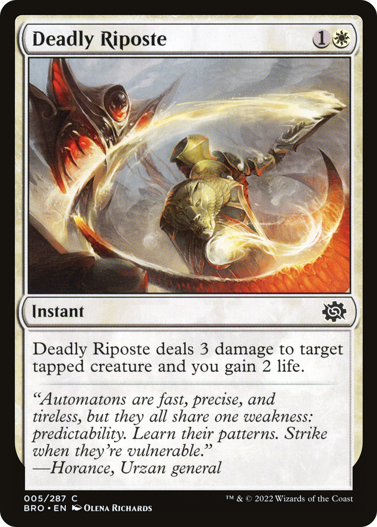 Deadly Riposte (BRO-005) - The Brothers' War