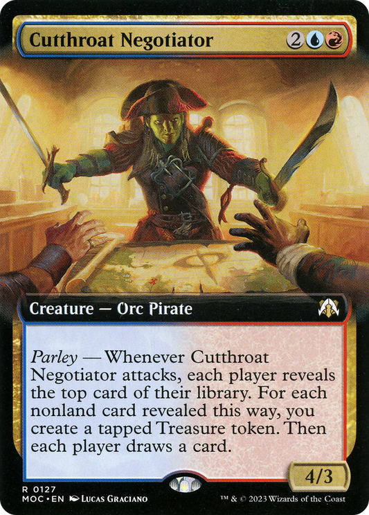 Cutthroat Negotiator (Extended Art) (MOC-127) - March of the Machine Commander: (Extended Art) Foil