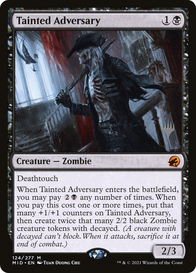 Tainted Adversary (PPMID-124P) - Innistrad: Midnight Hunt Promos Foil
