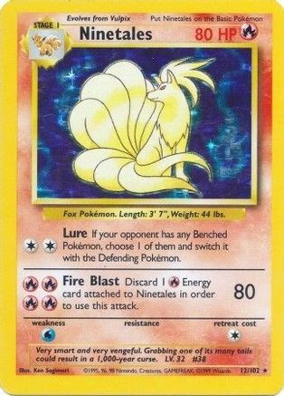 Ninetales 012/102  - Holofoil Base Set - Holo Rare