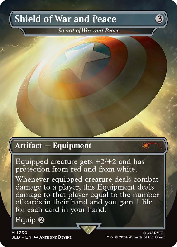 Sword of War and Peace (SLD-1730) - Secret Lair Drop / Shield of War and Peace (Borderless)