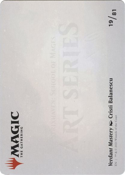 Verdant Mastery Art Card (ASSTX-019) - Strixhaven Art Series (Borderless) Foil