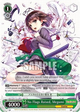 No Flags Raised, Megumi (SR) (SHS/W56-E035S SR) - Saekano: How to Raise a Boring Girlfriend
