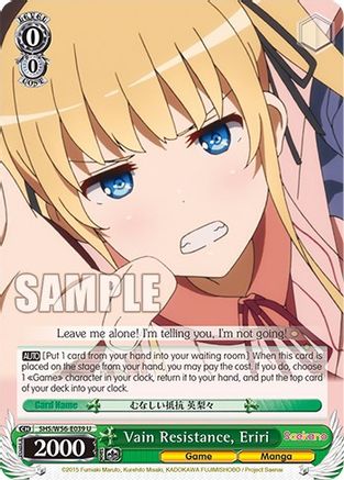 Vain Resistance, Eriri (SHS/W56-E039 U) - Saekano: How to Raise a Boring Girlfriend
