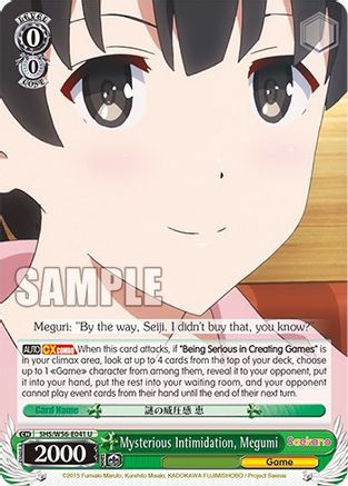 Mysterious Intimidation, Megumi (SHS/W56-E041 U) - Saekano: How to Raise a Boring Girlfriend