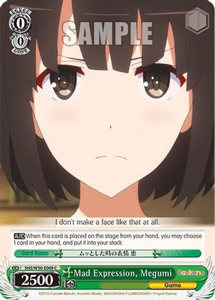 Mad Expression, Megumi (SHS/W56-E048 C) - Saekano: How to Raise a Boring Girlfriend