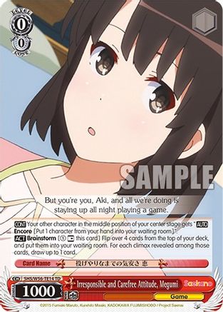 Irresponsible and Carefree Attitude, Megumi (SHS/W56-TE14 TD) - Saekano: How to Raise a Boring Girlfriend