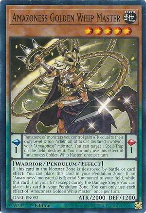 Amazoness Golden Whip Master (DABL-EN093) - Darkwing Blast 1st Edition