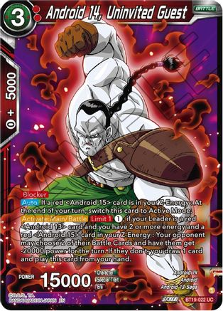 Android 14, Uninvited Guest (BT19-022) - Fighters Ambition Foil