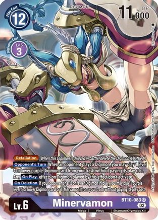 Minervamon (Alternate Art) (BT10-083) - Xros Encounter Foil
