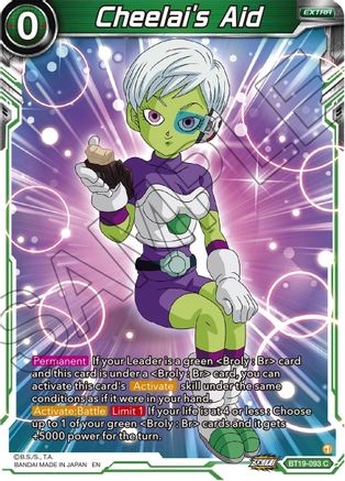 Cheelai's Aid (BT19-093) - Fighters Ambition Foil