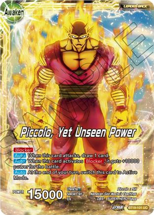 Piccolo // Piccolo, Yet Unseen Power (BT19-101) - Fighters Ambition Foil