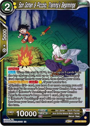 Son Gohan & Piccolo, Training's Beginnings (BT19-108) - Fighters Ambition