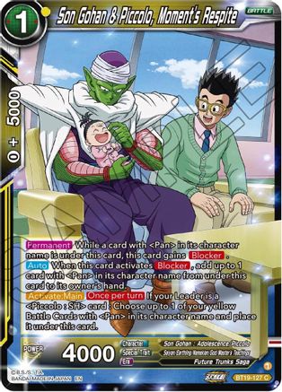 Son Gohan & Piccolo, Moment's Respite (BT19-127) - Fighters Ambition