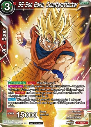 SS Son Goku, Counterattacker (Zenkai Series Tournament Pack Vol.2) (P-438) - Tournament Promotion Cards