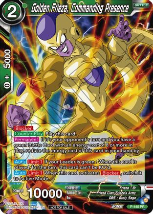 Golden Frieza, Commanding Presence (Zenkai Series Tournament Pack Vol.2) (P-445) - Tournament Promotion Cards
