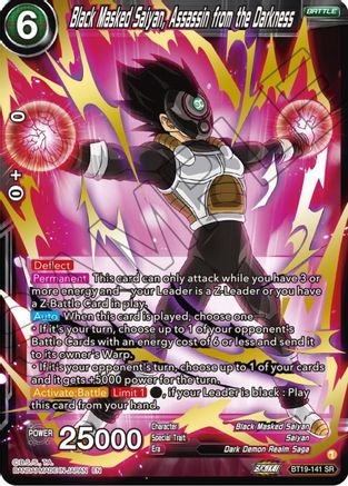 Black Masked Saiyan, Assassin from the Darkness (BT19-141) - Fighters Ambition Foil