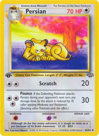 Persian 042/64  - 1st Edition Jungle - Uncommon