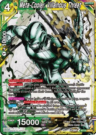 Meta-Cooler, Villainous Threat (BT19-146) - Fighters Ambition Foil