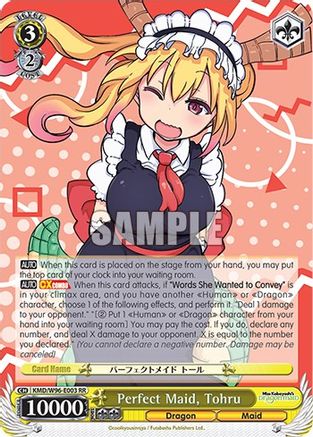 Perfect Maid, Tohru (KMD/W96-E003) - Miss Kobayashi's Dragon Maid