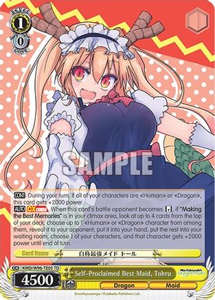 Self-Proclaimed Best Maid, Tohru (KMD/W96-TE05 TD) - Miss Kobayashi's Dragon Maid