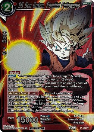 SS Son Goten, Familial Fellowship (Championship Pack 2022 Vol.3) (P-428) - Tournament Promotion Cards