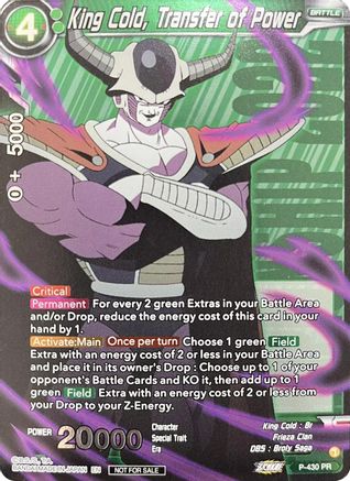 King Cold, Transfer of Power (Championship Pack 2022 Vol.3) (P-430) - Tournament Promotion Cards