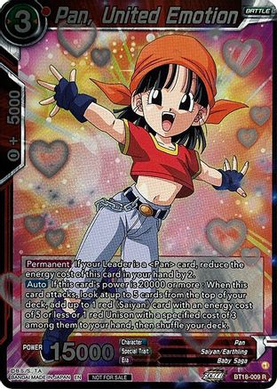 Pan, United Emotion (Zenkai Series Pack Vol.1) (BT18-009) - Tournament Promotion Cards