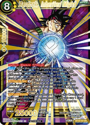 Bardock, Inherited Might (Zenkai Cup 2022 Top 32) (BT18-107) - Tournament Promotion Cards Foil