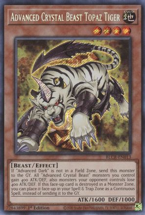 Advanced Crystal Beast Topaz Tiger (BLCR-EN013) - Battles of Legend: Crystal Revenge 1st Edition