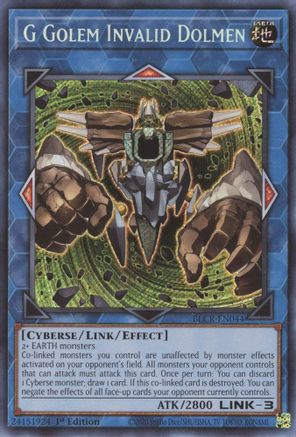 G Golem Invalid Dolmen (BLCR-EN044) - Battles of Legend: Crystal Revenge 1st Edition