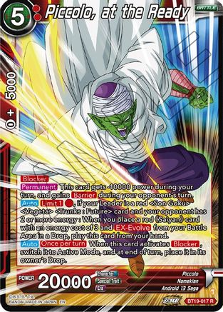 Piccolo, at the Ready (BT19-017) - Fighters Ambition Foil