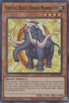 Crystal Beast Amber Mammoth (BLCR-EN051) - Battles of Legend: Crystal Revenge 1st Edition
