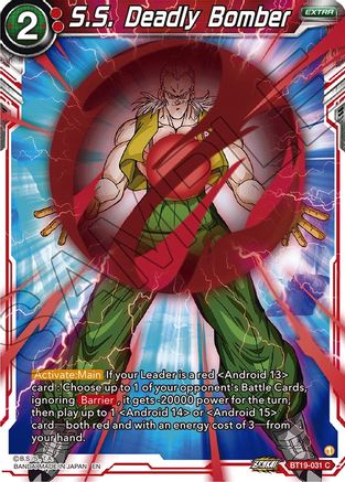 S.S. Deadly Bomber (BT19-031) - Fighters Ambition