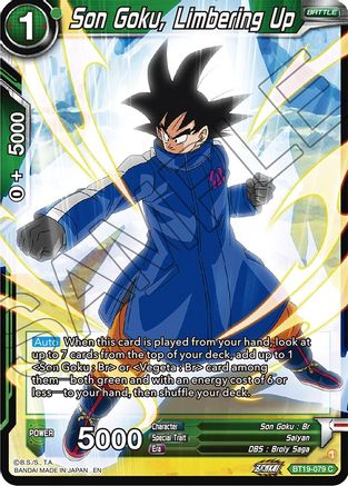 Son Goku, Limbering Up (BT19-079) - Fighters Ambition