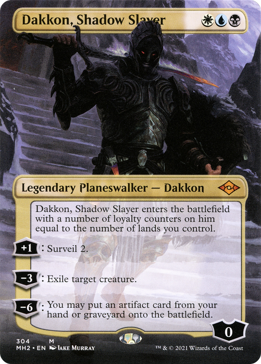 Dakkon, Shadow Slayer (Borderless) (MH2-304) - Modern Horizons 2 (Borderless) Foil