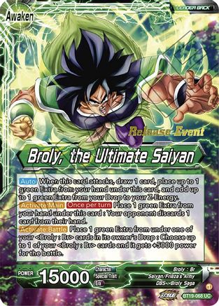 Broly // Broly, the Ultimate Saiyan (Fighter's Ambition Holiday Pack) (BT19-068) - Tournament Promotion Cards