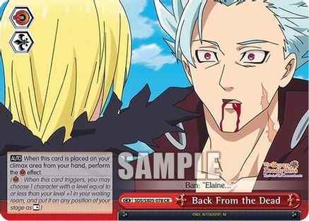 Back From the Dead (SDS/SX05-078 CR) - The Seven Deadly Sins: Revival of The Commandments