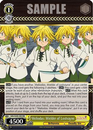 Meliodas: Wielder of Lostvayne (SDS/SX05-003 RR) - The Seven Deadly Sins: Revival of The Commandments